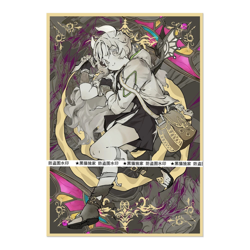 60 sztuk/zestaw 63X90Mm DIY Yu-Gi-Oh! Niesamowite Etui na Karty Ecclesia, Kolorowe Ochraniacze na Karty Ygo Evil Twin, Prezent, Zabawki