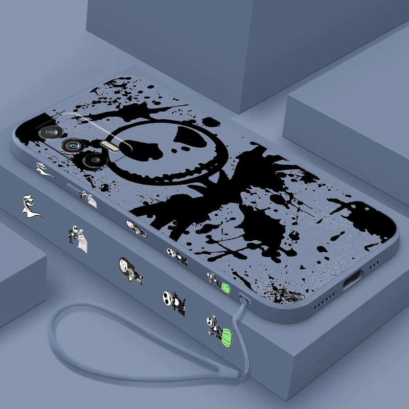 Disney The Nightmare Before Christmas For OPPO Reno 9 8 7 6 5 4 Z SE Pro Plus Lite Lite Liquid Left Rope Silicone Soft