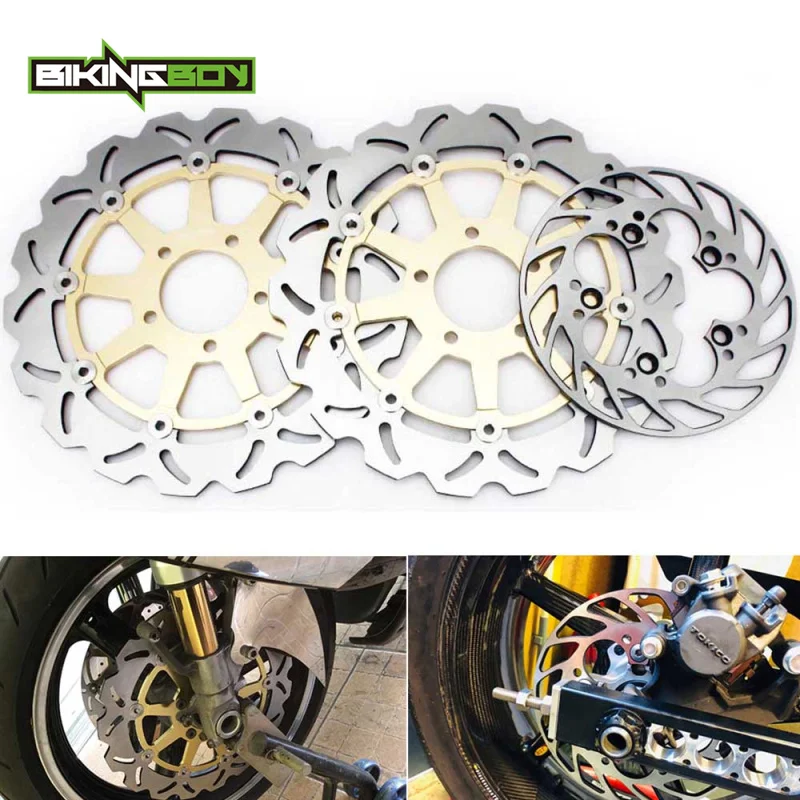 BIKINGBOY For TL1000R 98-03 TL1000S 97-01 GSXR 600 97-03 99 00 GSX-R 750 96-03 GSXR 1000 02 Front Rear Brake Discs Disks Rotors