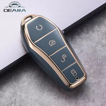 4 knoppen TPU autosleutelhoes voor BYD Atto 3 Han EV Dolphin afstandsbediening beschermhoes auto-accessoires