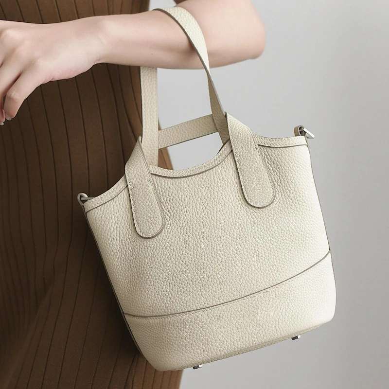 NINA ENYA 2025 Fashionable Basket Bag, Vegetable Basket, Niche Luxury Crossbody Shoulder Bag for Women, New