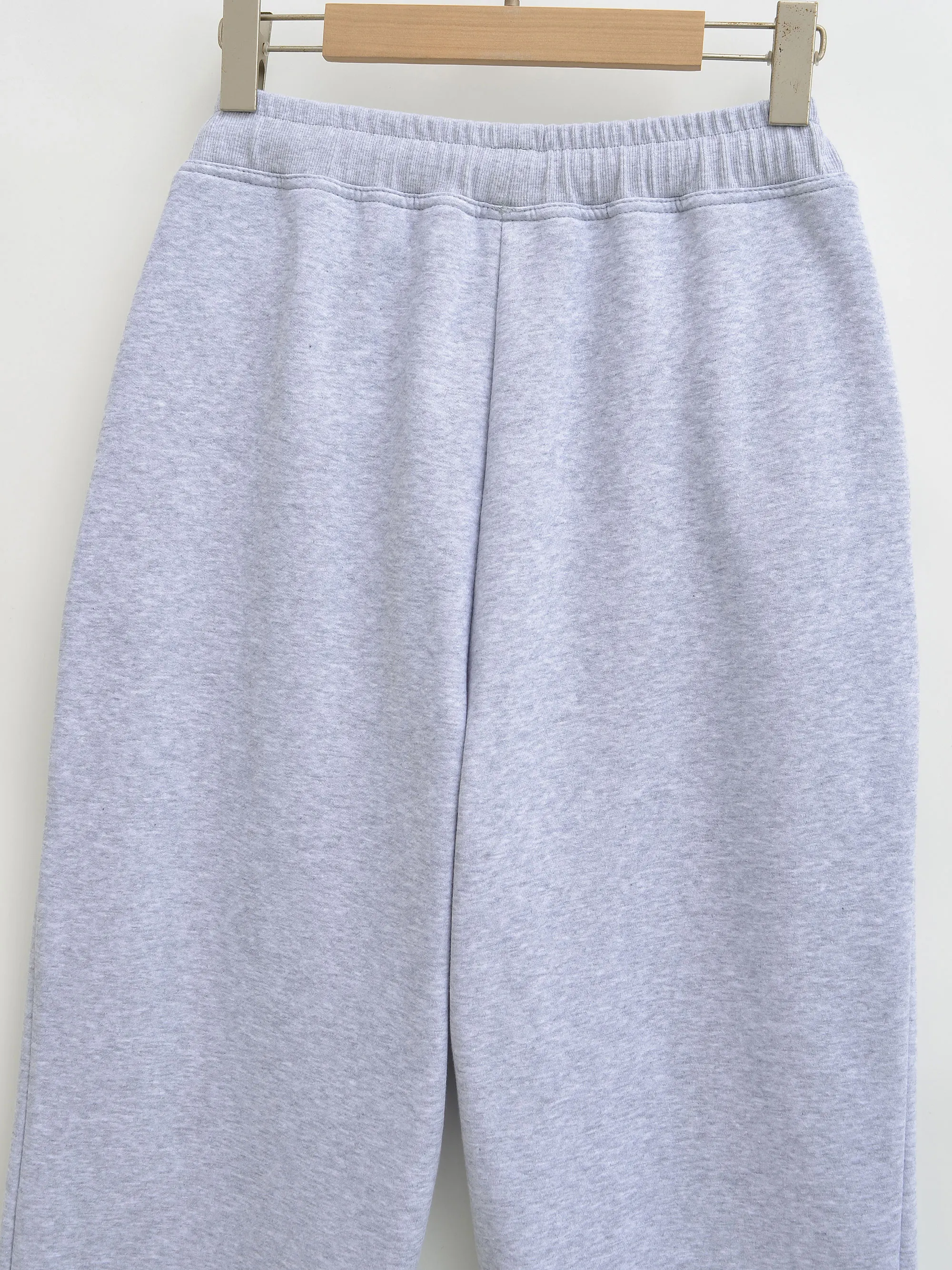 HH Frauen Casual Solide Hoodies Hosen Sets Langarm Pullover Sweatshirts Mantel Kordelzug Breite Bein Hosen Büro Dame Anzüge – Detail 22