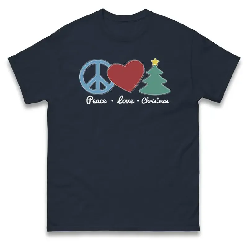 Peace Love Christmas T-Shirt, anstößig, hässlich