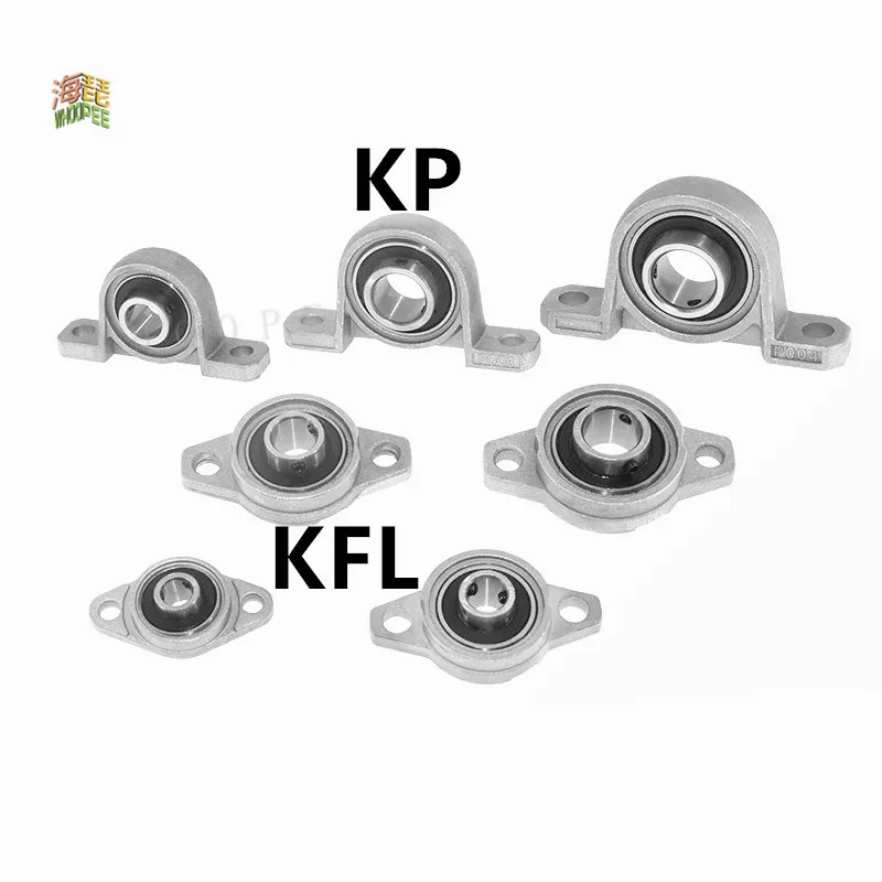 Roulement à billes en alliage de zinc, diamètre 8mm à 20mm, alésage, support monté nuit, Kfl08, Kfl000, Kfl001, Kp08, Kp000, Kp001, Kp002, 1 pièce