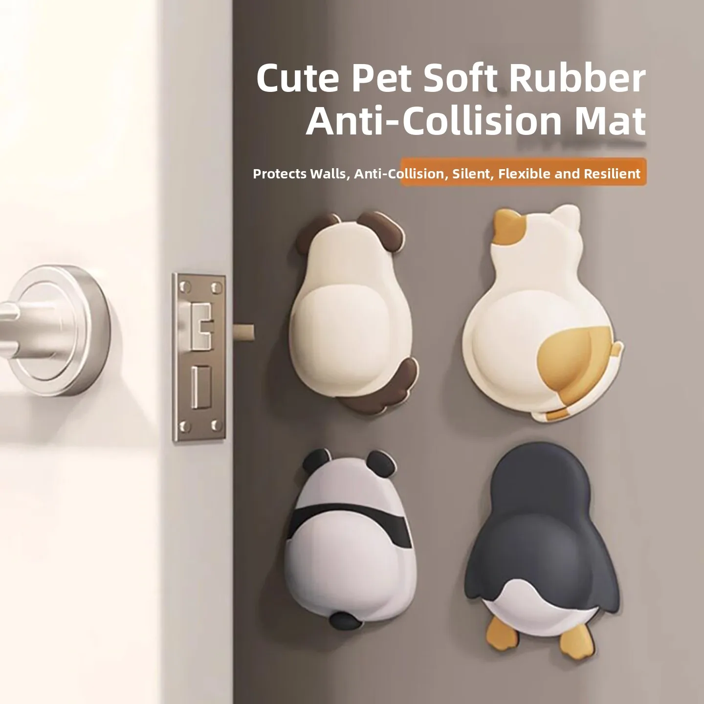Silicone Anti-Collision Stickers Quiet Door Handle Pads Cabinet Door Stopper Refrigerator Door Decals Bag Accessories