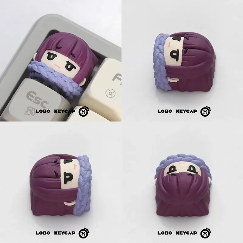 Frieren Keycap Frieren: Keayboard Keycap Cartoon Hars Gepersonaliseerde Anime Art Mechanische Toetsenbordtoetsen Voorbij De Reis