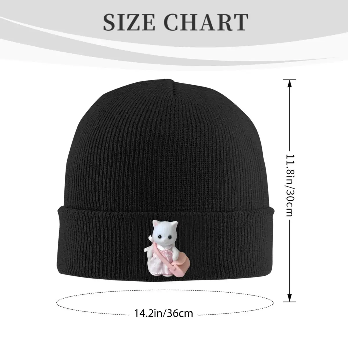 Persian Cat Sylvanians Families Kawaii Animals Hats Autumn Winter Beanies Street Calicos Critters Caps Unisex Acrylic Bonnet