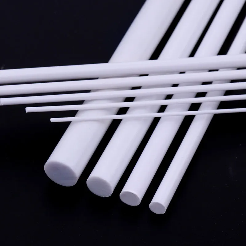 ABS White Round Solid Plastic Rod Bar 0.8/1/1.5/2/3/4/5/6/8/10mm For Architecture Model Making Model Material DIY Accessories