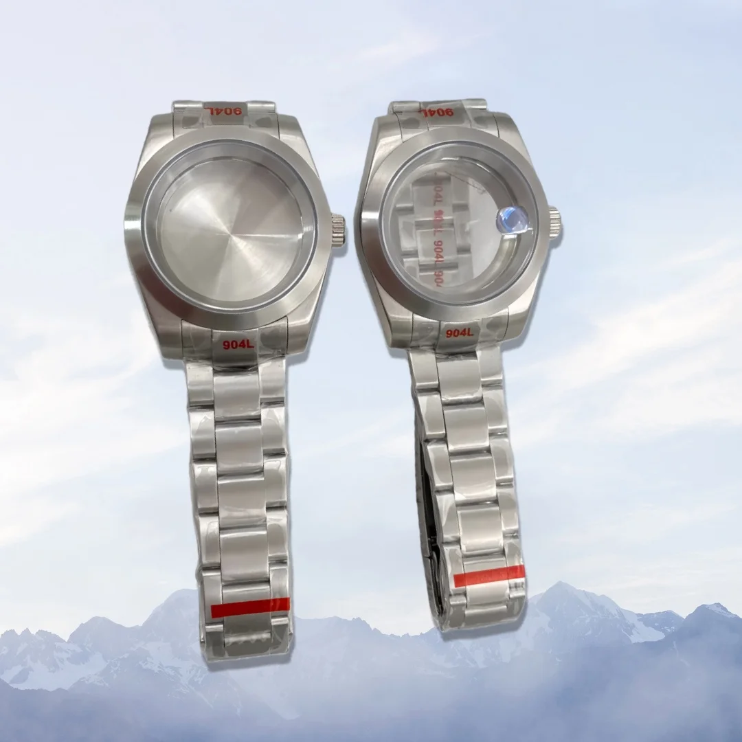 

Матовый корпус для часов 39 мм с ремешком, комплект для механизмов NH36 NH35, для Datejust, с циферблатом 28,5 мм, сапфировым стеклом, корпус и ремешок.