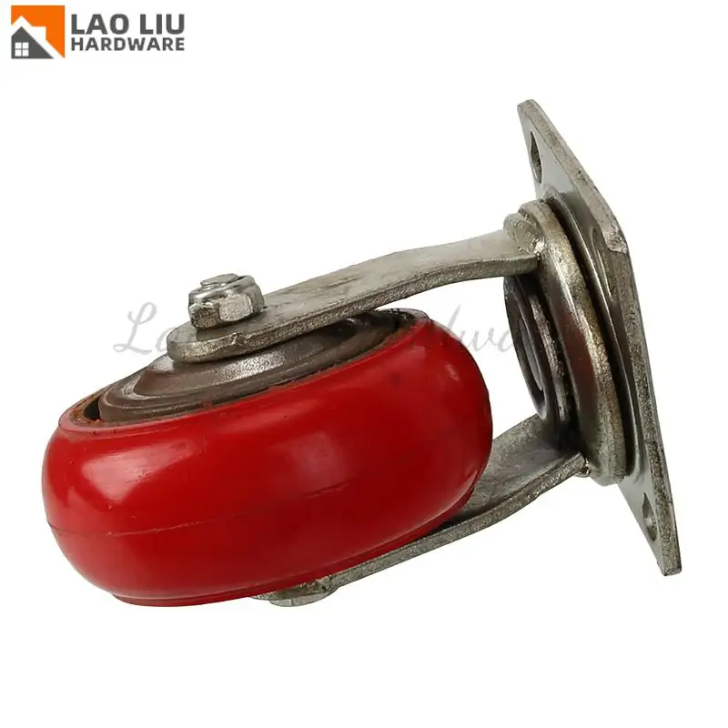 

5 Inch Red Universal Flat Caster – Heavy-Duty Industrial Wheel with Nylon Surface & Iron Core for Equipment Handling