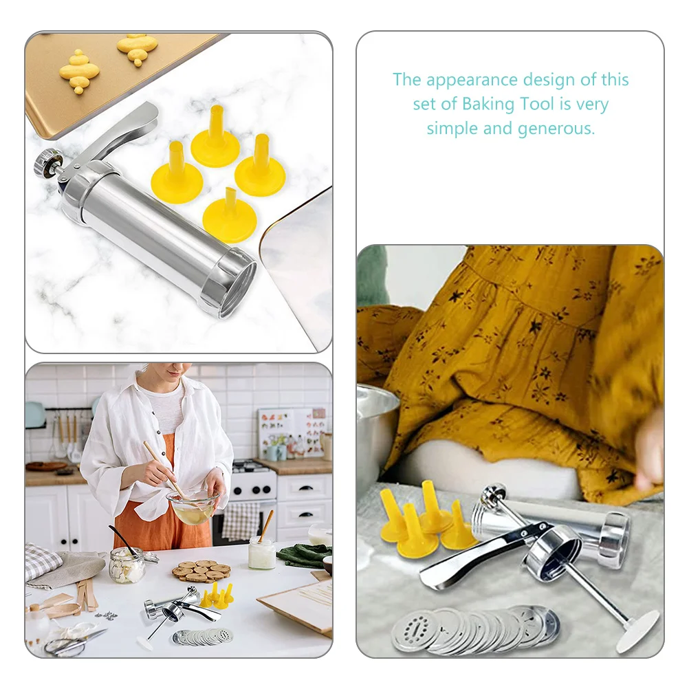 

1Set Biscuit Maker Cookie Decorating Piping Tool Household Baking Mold Frosting Piping Decorating Supply
