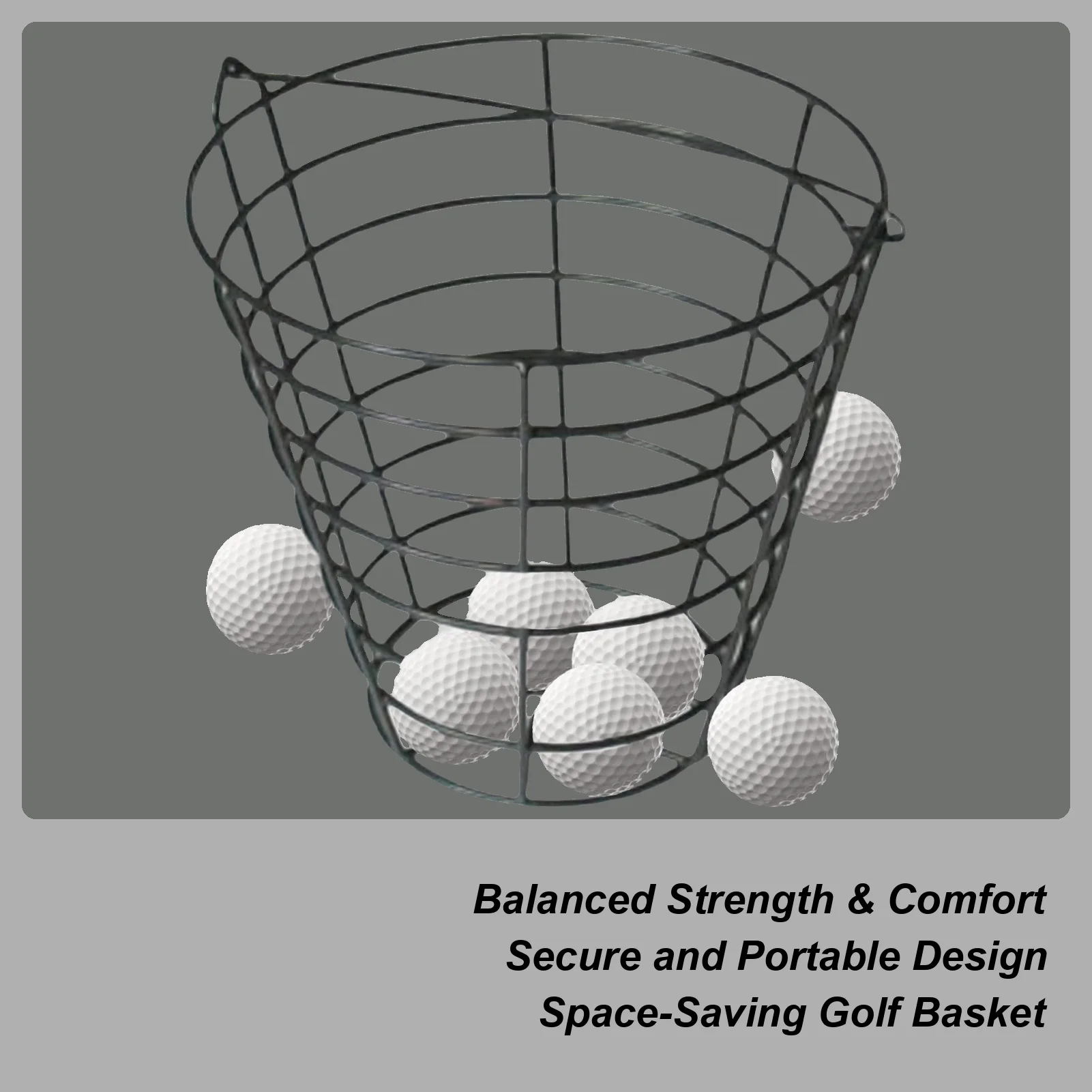 

Golf Ball Basket Store 100 Golf Balls Bucket Wire Container Large Capacity Organizer For Home Course Driving Range Sport