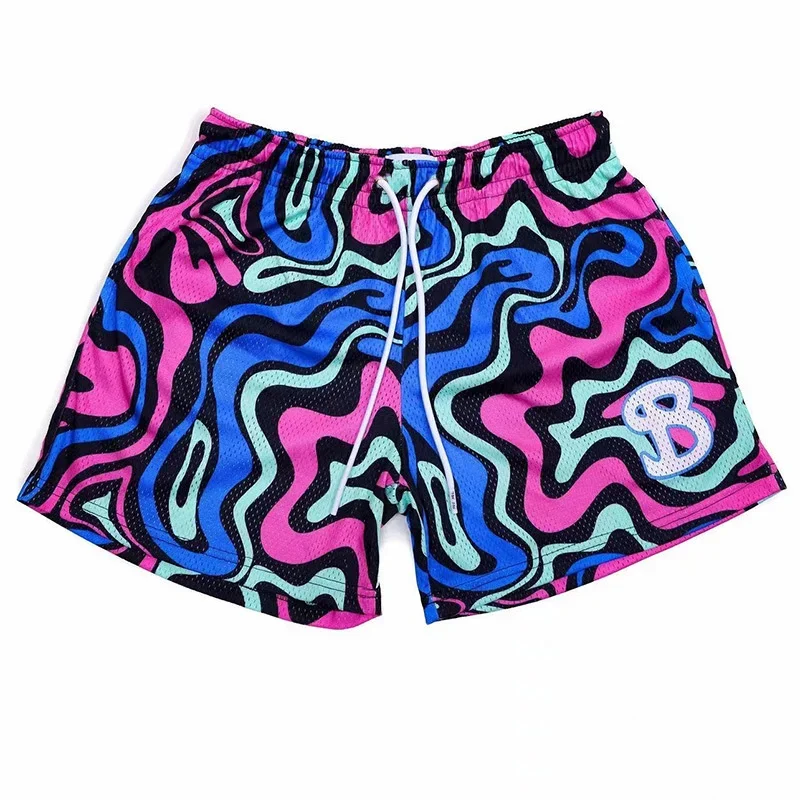 men's Training Song Qin quick drying quarter knee American style trendy brand pigment basketball running beach short pants