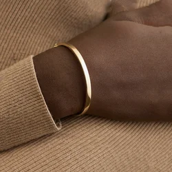 New Fashion Cuff Bangle Bracelet Women Luxury Gold Color Stainless Steel Bangle Bracelet For Women Jewelry Gift