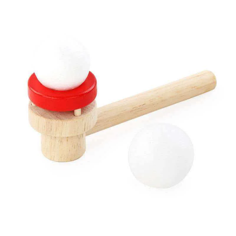 Classic Wooden Game Floating Ball Blow Pipe & Balls Blowing Toys Training Lung Capacity Montessori Early Learning Fun - view 4