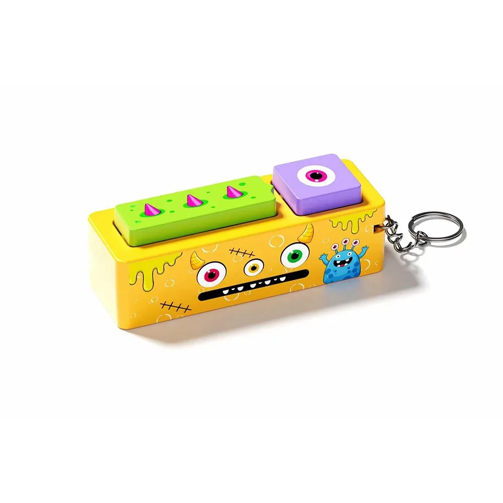 Pumpkin Shape Fidget Keychain Press Button Portable Ornament Stress Relief Sound Button Novelty Design Pumpkin Keychain