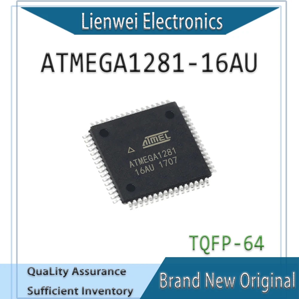 

100% New Original ATMEGA1281 ATMEGA1281-16AU IC MCU Chipset TQFP-64