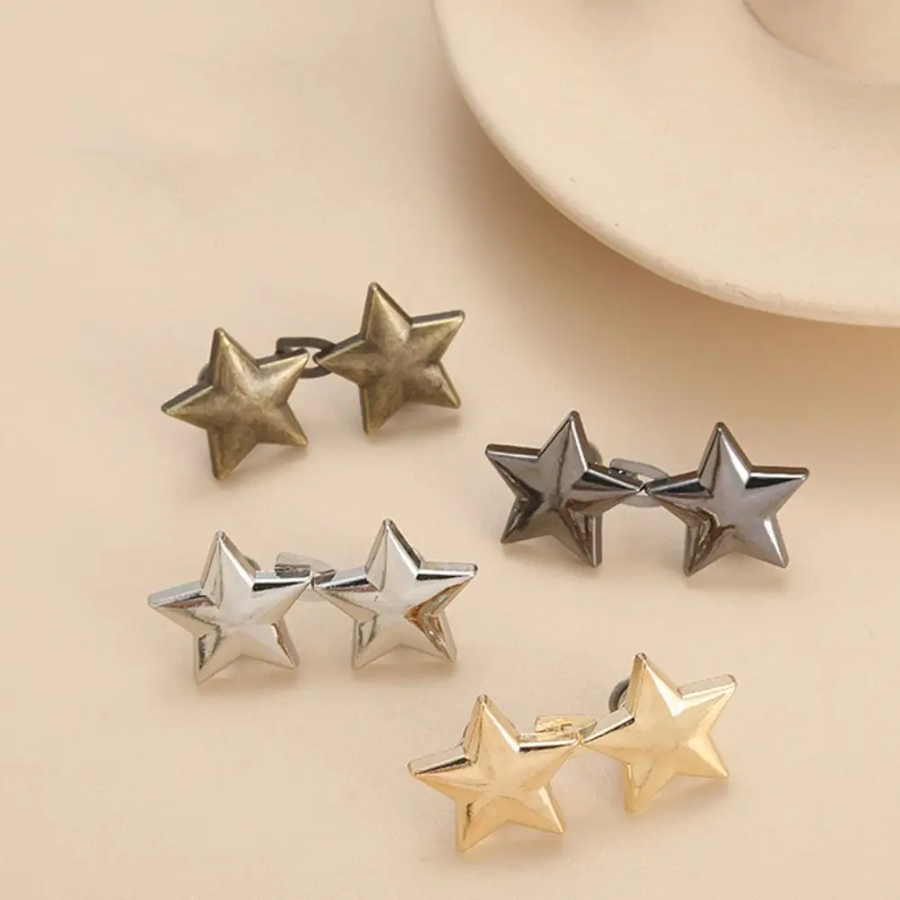 5PCS Sewing-on Star Shaped Tighten Waist Button Detachable Reduce Waist Adjustable Waist Clip Metal Retractable Button Pants