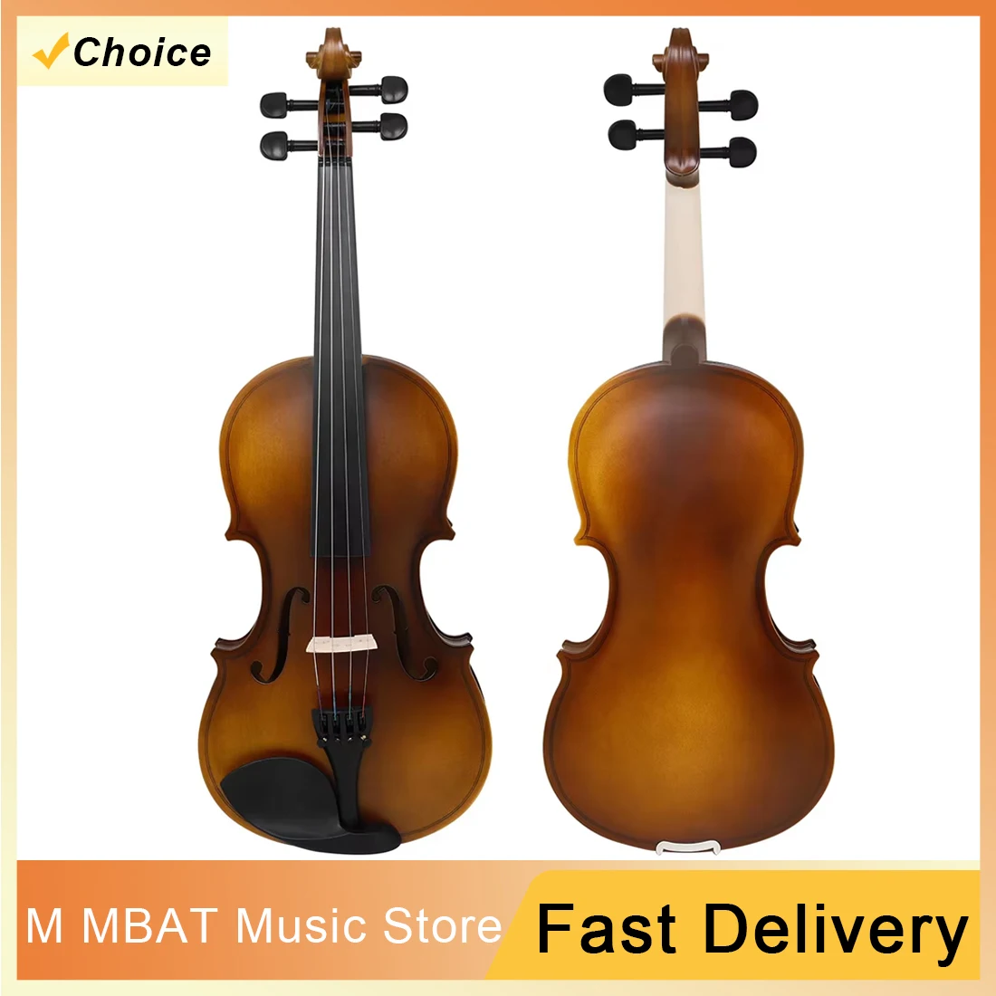 Beginner Violin Kit with Accessories Parts Exquisite Workmanship Musical Instrument Set For Practice And Performance