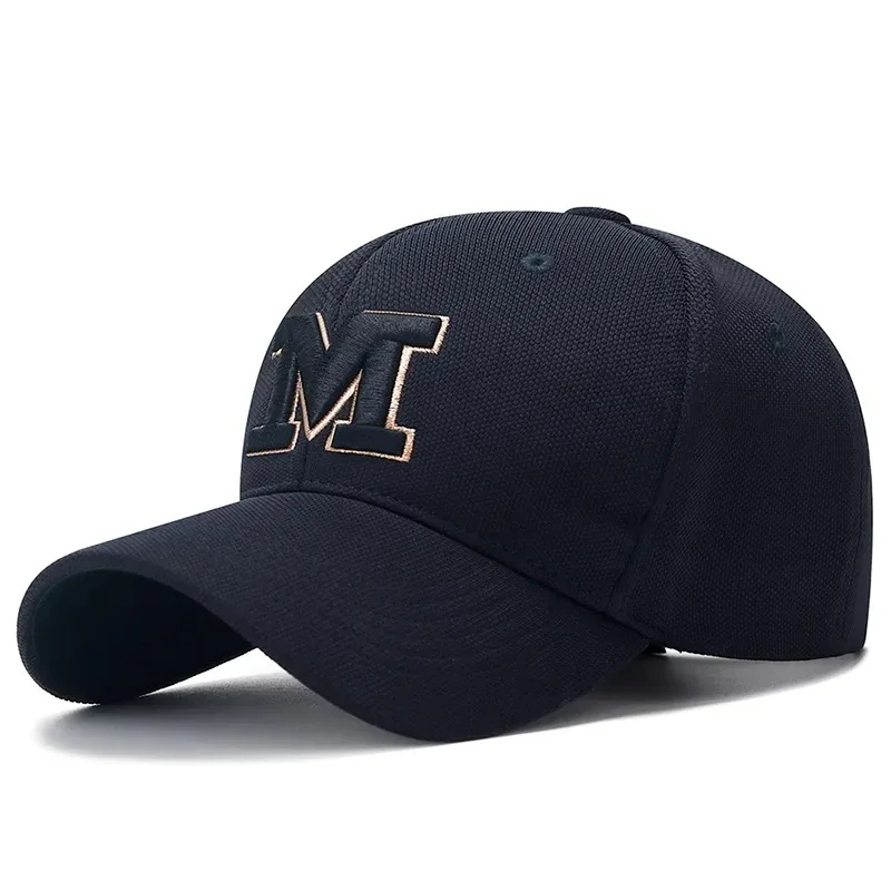 Winter Fashion Baseball Cap for Men Women Embroidery Letter M Trucker Cap Structured Golf Dad Hat Curved Bill Golf Hat Outdoor