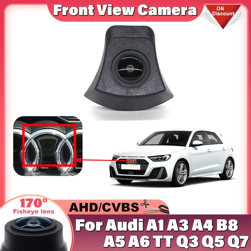 170 Degrees Wide Angle Front Logo Camera For Audi A1 A3 A4 B8 A5 A6 TT Q3 Q5 Q7 Parking Video Water Proof Night Version HD CCD