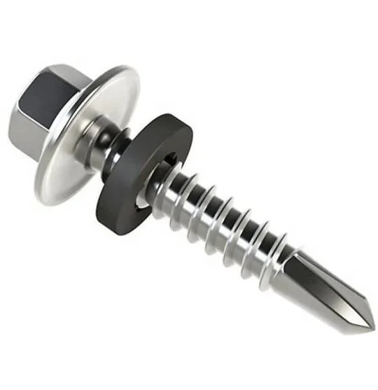 Self Drilling Screw With Washer SS304 SS316 STAINLESS STEEL SELF DRILLING SCREWS Hexagonal Flange Head