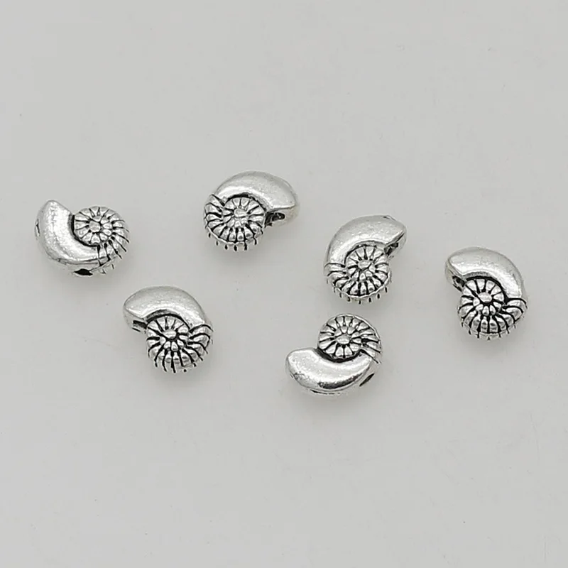 30pcs/lot Cute Conch Shape Alloy Loose Beads Handmade Women Jewelry Decoration Charm Metal Beads Spacers DIY Jewery Findings