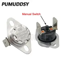 10PCS KSD301 KSD303 10A 45 ~ 150 Degrees Celsius Manual Reset Thermostat Normally Closed Temperature Switch Temperature Control