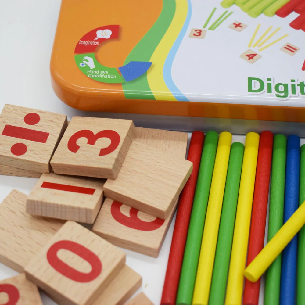 Montessori Math Counting Stick Toys insegnamento giocattoli in legno massello educazione prescolare matematica aritmetica sussidi didattici regalo per bambini