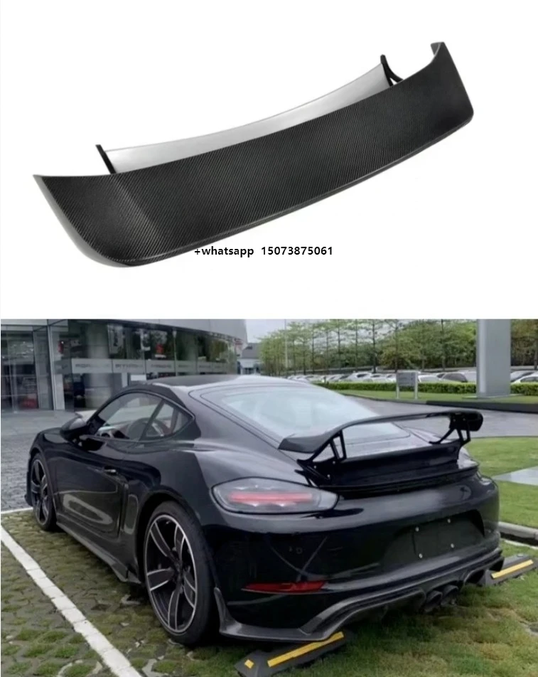 For   982 Techar-t Style Carbon Fiber Trailing Edge Spoiler Rear Wing Factory Direct