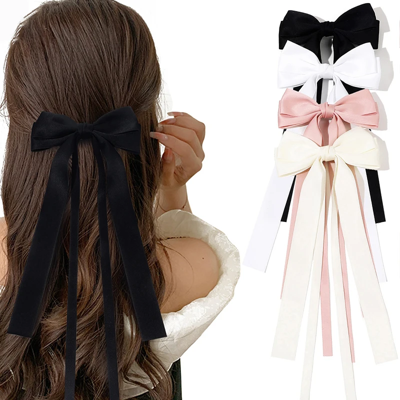 

Double Ribbon Bow Hairpin Women Fashion Princess Bowknot Hair Clips Korean Sweet Girls Barrettes French Elegant Hair Accessories