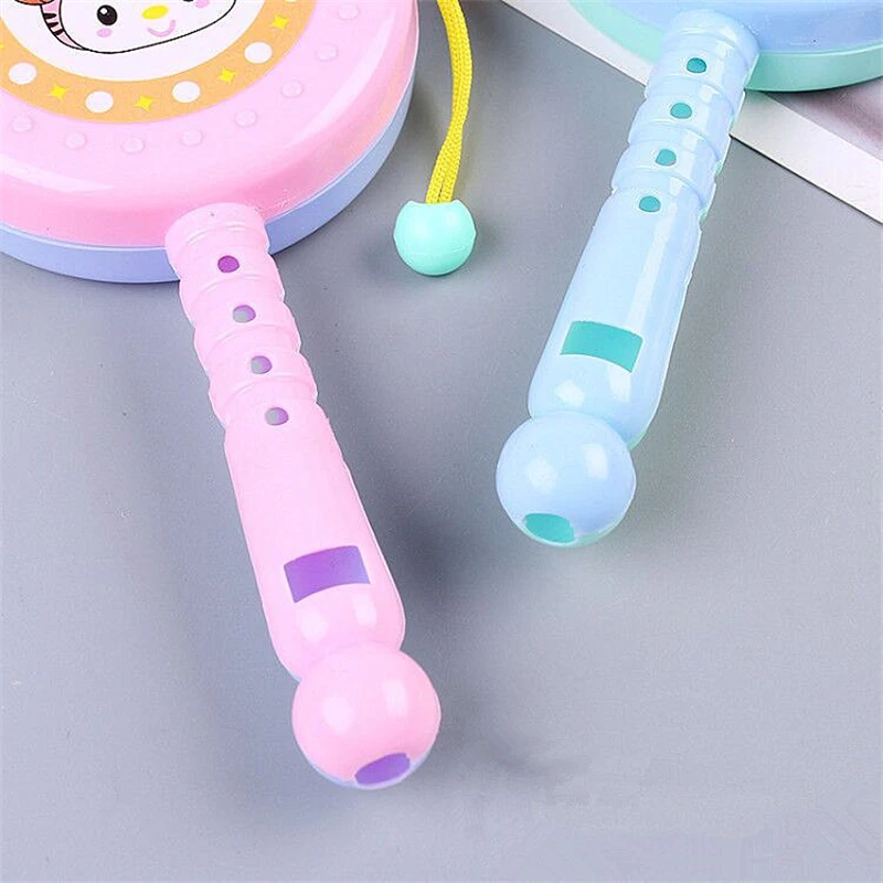 Educational Toys Random 1Pc Baby Cartoon Fruit Animals whistle Rattle Drum Toys Baby Early Education Rattle Toy For Children Kid