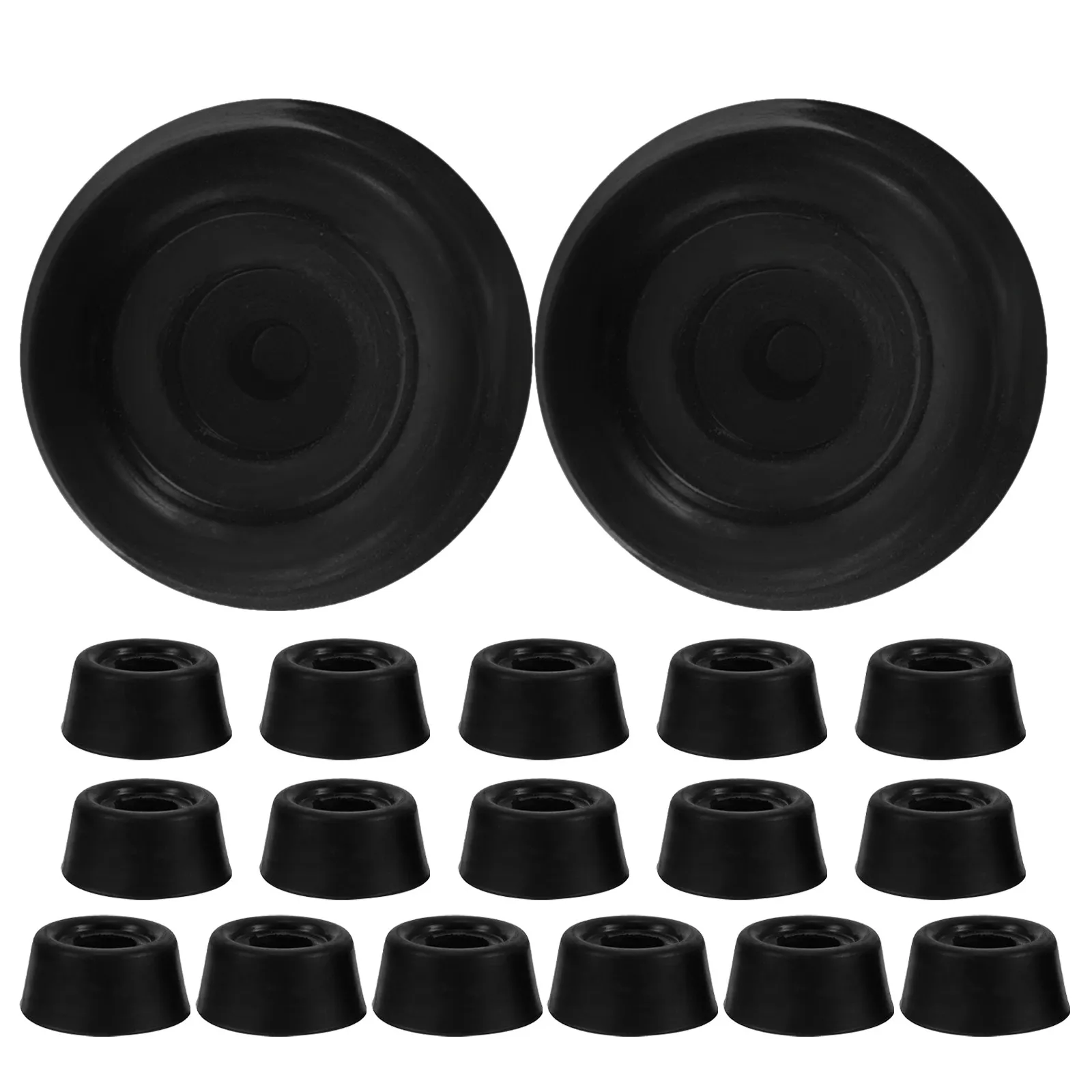 15Pcs Billiard Cue Bottom Cover Rubber Protector Shock Absorption Pool Cue End Cap Replacement Parts for Snooker Players