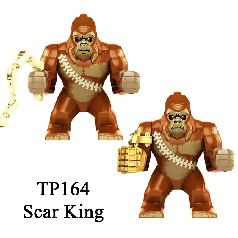 Bloques de construcción de la película King Kong Scar King para niños, Mini figuras de acción de montaje, juguetes educativos para niños, TP163, TP164