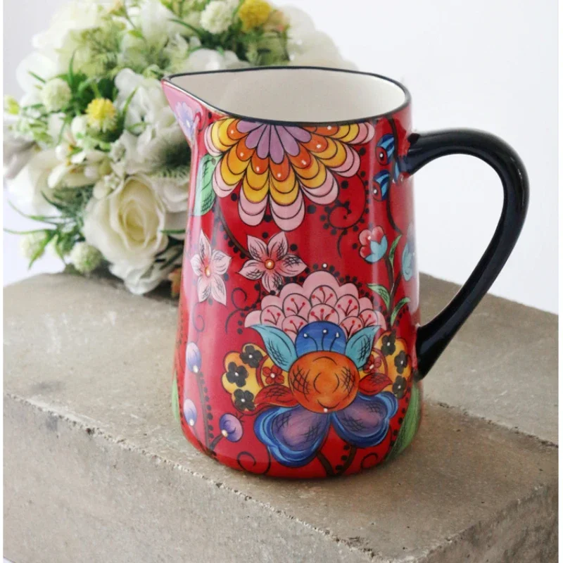 Household Use Cold Beverage Dispensing Jug for Water Container High Capacity Creative Living Room Vase Drinkware Juice Cup Jugs