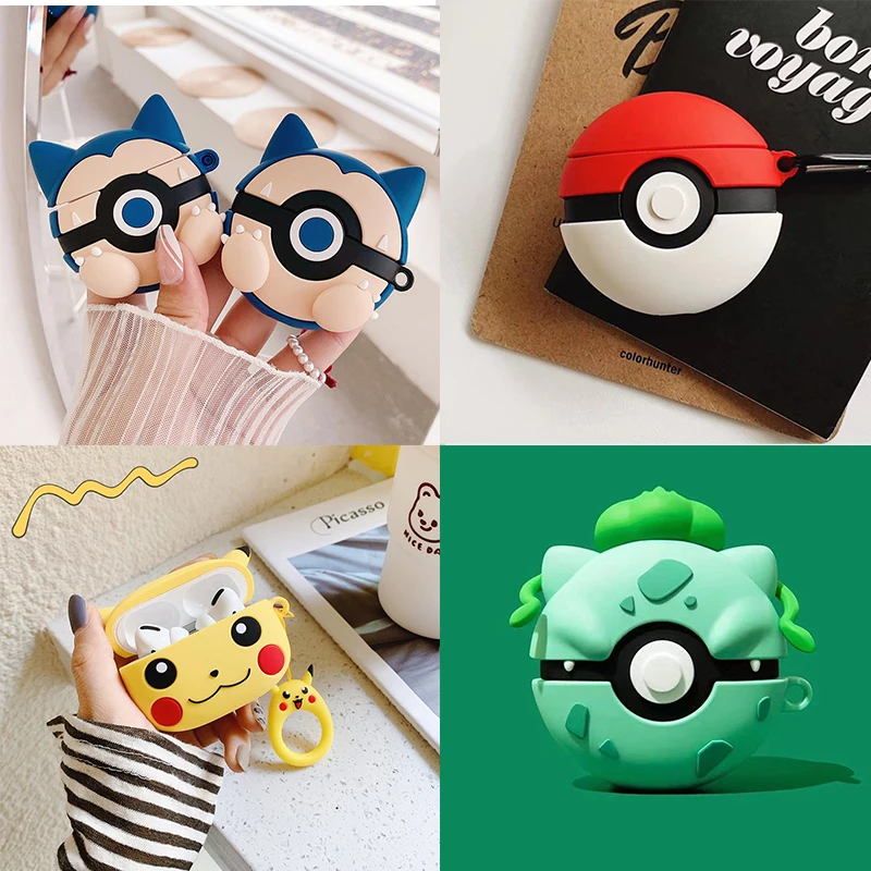 

Pokemon Pikachu Kawaii Cartoon Cartoon Headphone Cover Airpods 1/2/pro/3/pro2 Bluetooth Ear Case Gift Beautiful Creativity