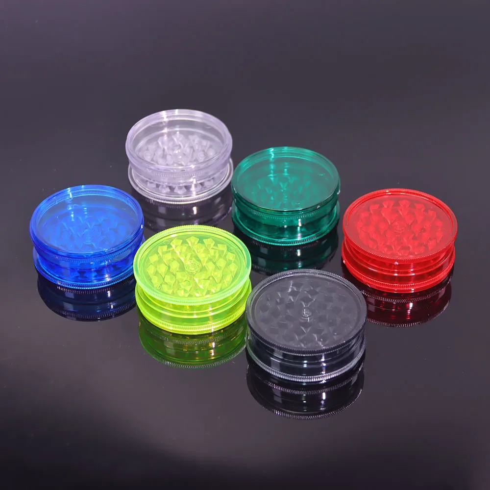 Colorful Manual Grinder - 6cm Diameter, 3-Layer Detachable, Shatterproof Plastic, Ideal for Home/Travel/Christmas