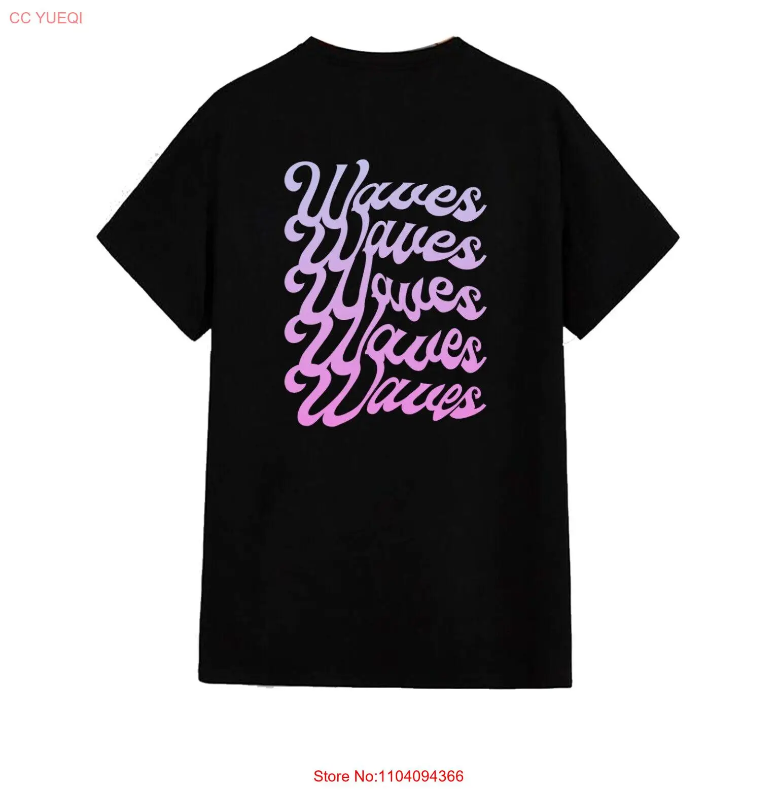 

Футболка унисекс — пастельные волны — оригинальная летняя пара, студенческий милый подарок, любимый