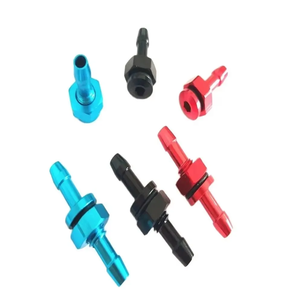 ブルー/シルバーノズル長さ32mm/長さ20.8mm M6ネジリモコン船燃料ノズルは3X5/4X7mmパイプに適用されます