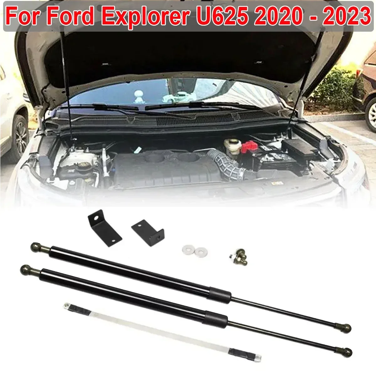 Front Hood Shock Gas Struts Bar Lift Support Spring Hydraulic Rod For Ford Explorer U625 2020 2021 2022 2023 Car Accessories