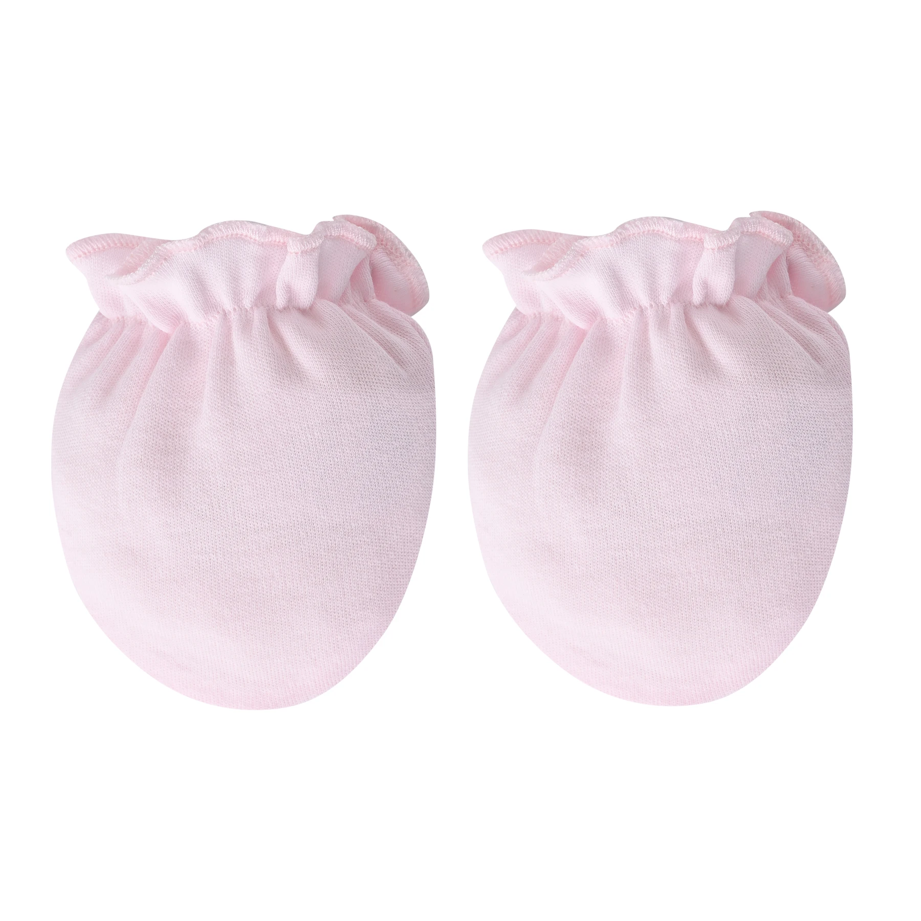 Mussola Plain 4 pezzi Set di abbigliamento per bambini pagliaccetto per neonate con guanti per cappello tuta per bambini rosa vuota per Set regalo