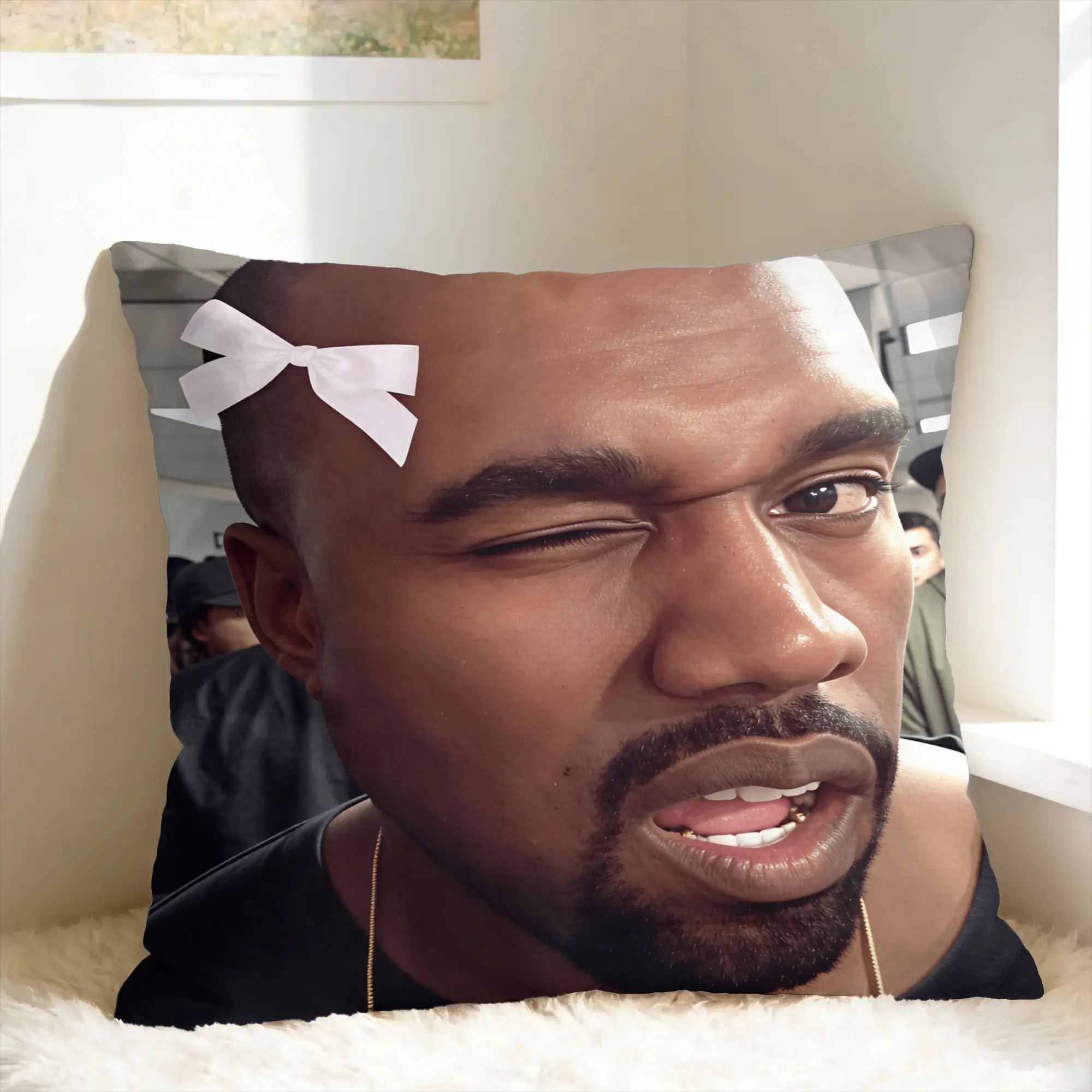 Kanye West Meme Pillow Case  Square Pillow Cover For Living Room Chair Fashion Cushion Cover