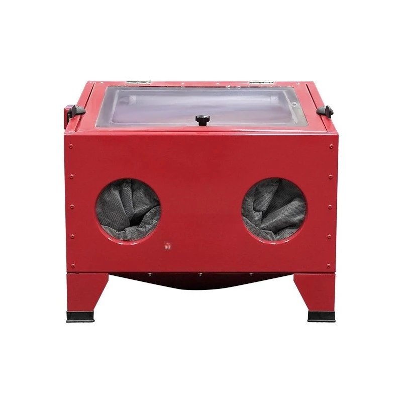 90L Mini Cabinet Sandblaster With LED Light High‑Pressure Surface Treatment Unit For Rust Paint Grease Removal Processing Work