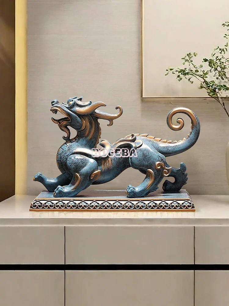 Pixiu statue attracts wealth, home office desktop decoration, home crafts, opening decoration, wine cabinet decoration