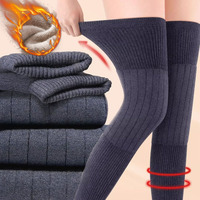 Winter Warm Knee Cover Protecter Cotton Velvet Knee Pads Thicken Double-layer Leg Warmer Coldproof Non-Slip Thermal Leg Sleeves