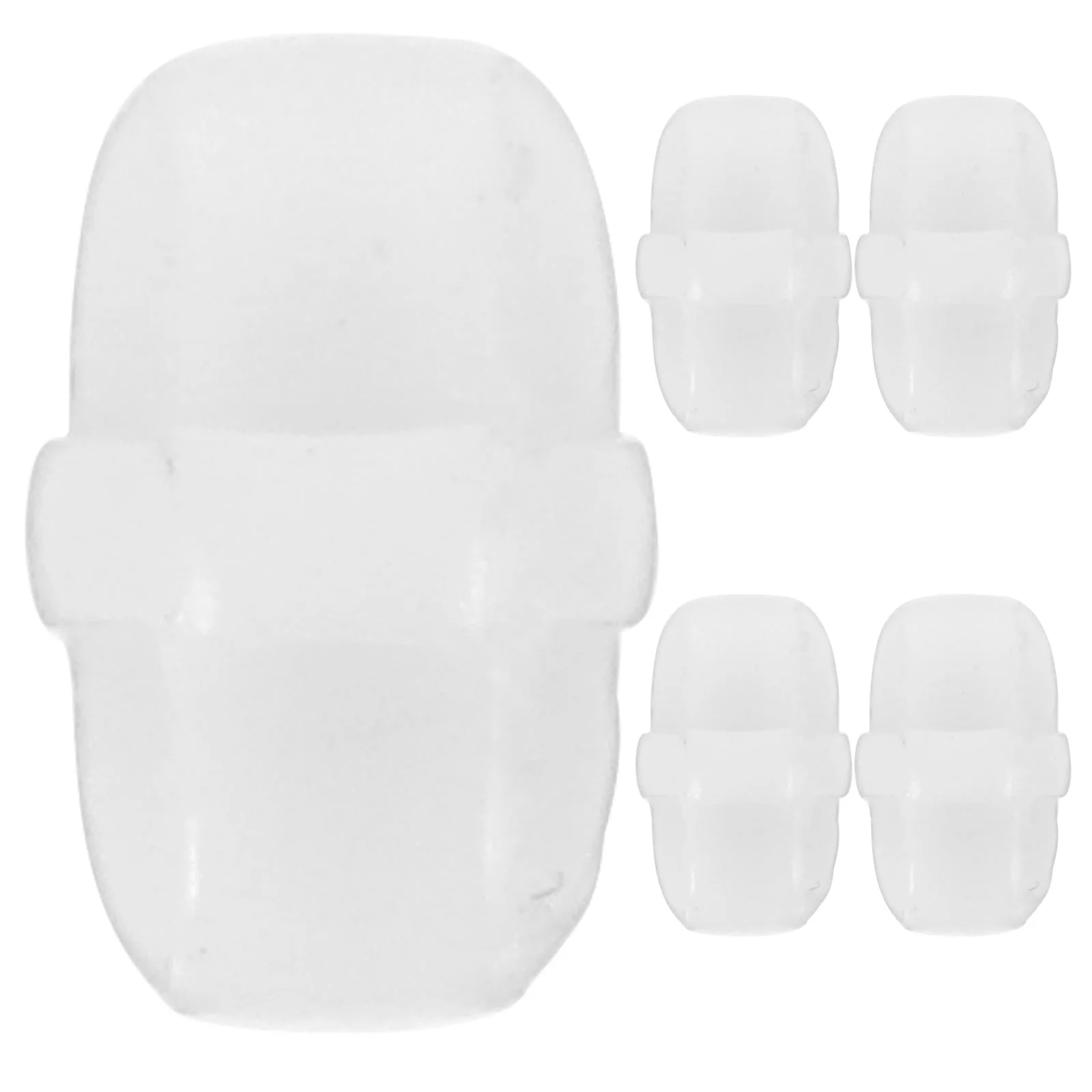 5 Pcs Laboratory Electric Stirrer Magnetic Stirring Rod PTFE Rotor Mixers Bar White