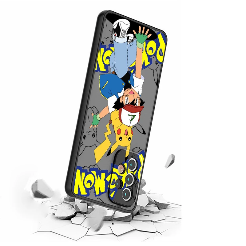 Pokemon Pikachu Cartoon Cute Frosted Translucent For Samsung Note 20 A35 A03 A54 A31 A22 A34 A14 A24 A04 A55 5G Back Phone Case image 4