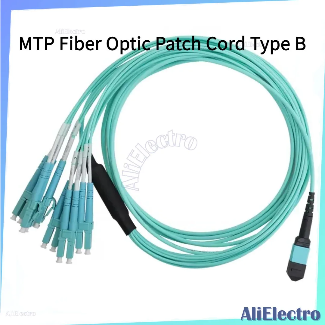 12 core OM3 MPO(F)-LC/UPC-OM3/150-3.0 MTP Fiber Optic Patch Cord Type B FTTH  MPO/MTP patch cord