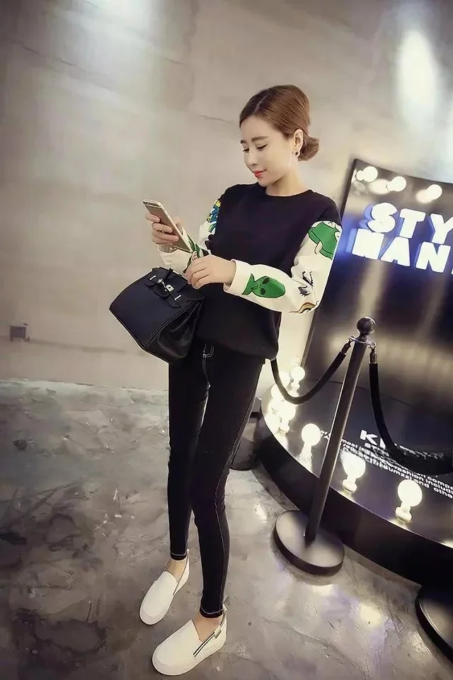 High Waist Nine-Tenths Skinny Jeans Women's Student Slimming Pencil Long Trousers Cotton Stretch Denim Spring Autumn New Arrival