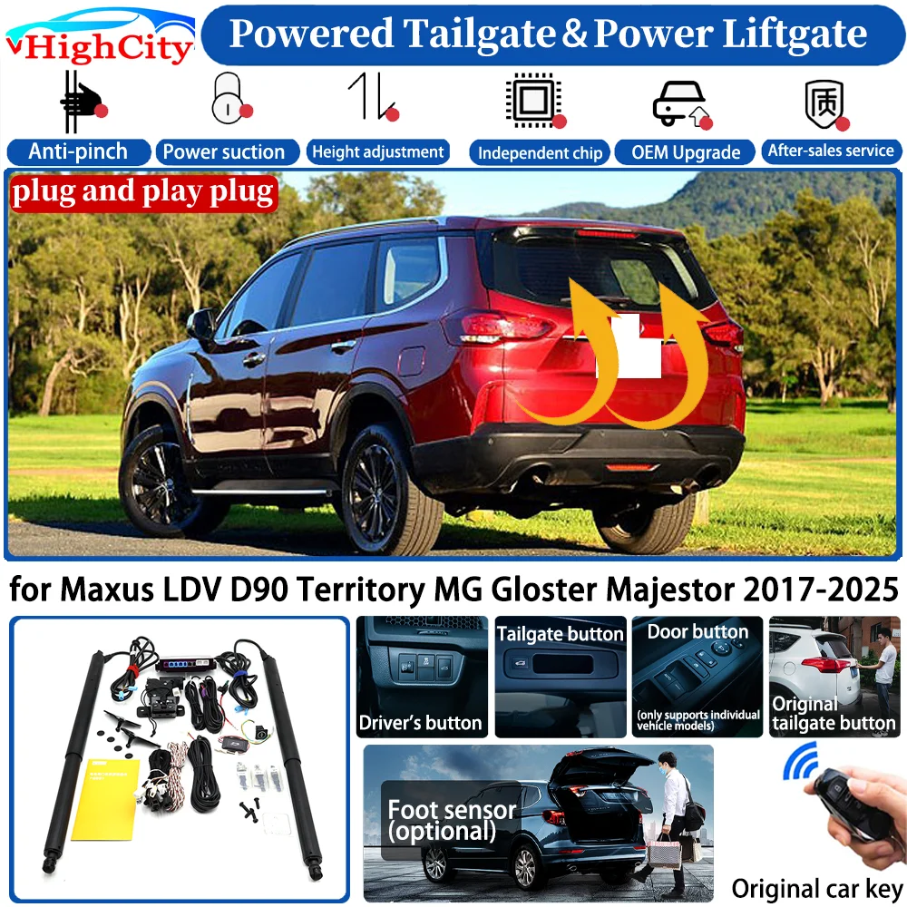 for Maxus LDV D90 Territory MG Gloster Majestor 2017-2025 Car Smart Powered Tailgate Power Liftgate System Strut Trunk Lift Kit